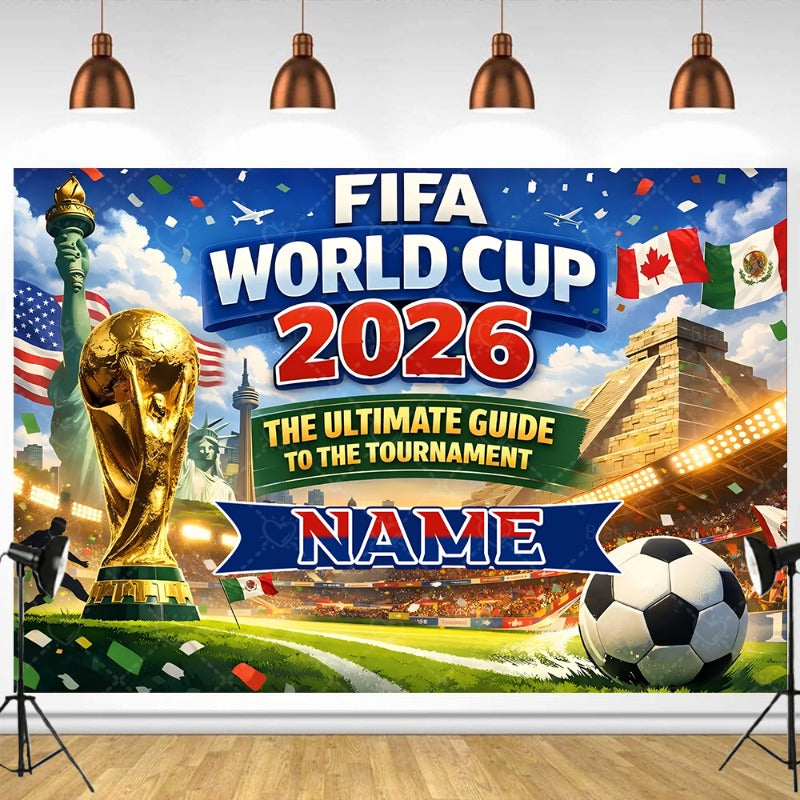 2026 USA-Canada-Mexico Theme Party Banner Backdrop Suitable for Celebration and Party Decoration