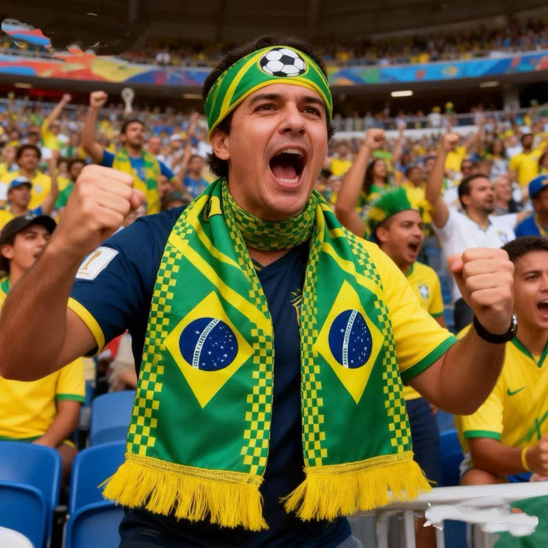 World Cup-themed cheering scarves