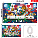 2026 USA-Canada-Mexico World Cup Banner (3x5 feet) Featuring the Host Countries' Flags