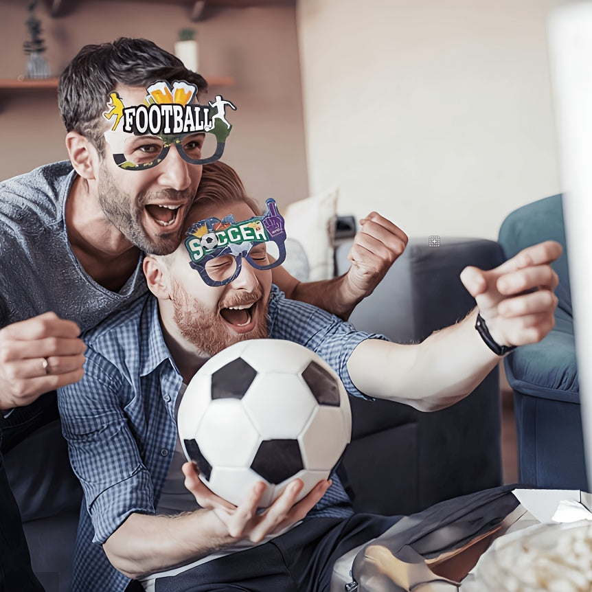 12 Pairs of World Cup Cheering Glasses: Soccer-Themed Party Decorations and Photo Props