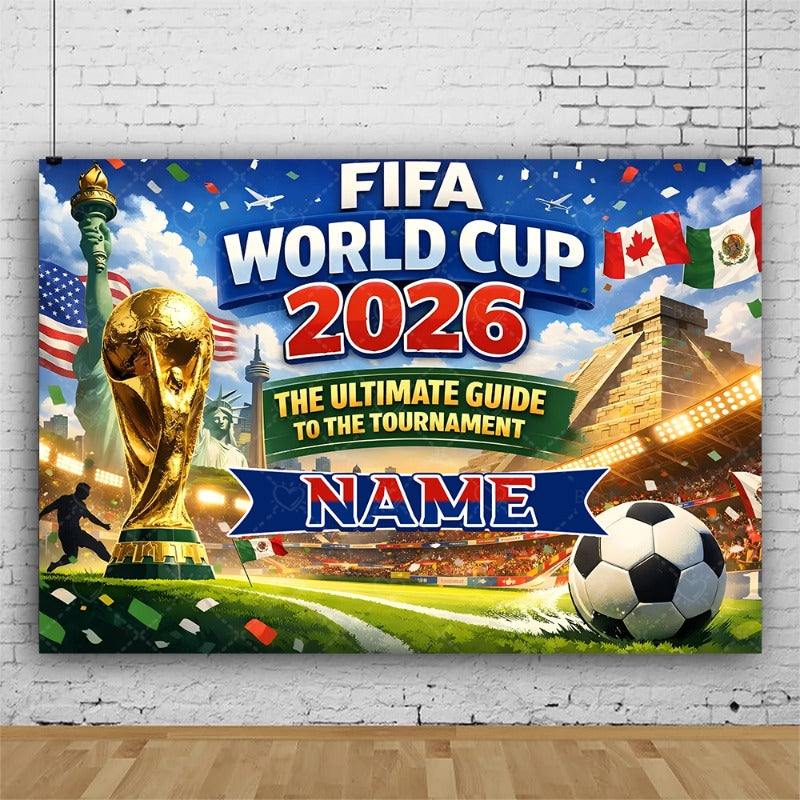 2026 USA-Canada-Mexico Theme Party Banner Backdrop Suitable for Celebration and Party Decoration
