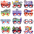 12 Pairs of World Cup Cheering Glasses: Soccer-Themed Party Decorations and Photo Props