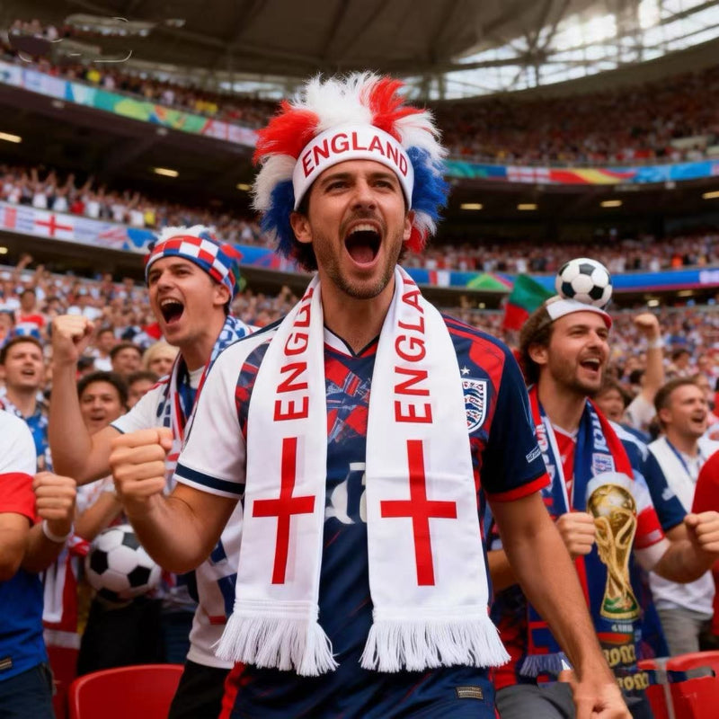 World Cup-themed cheering scarves