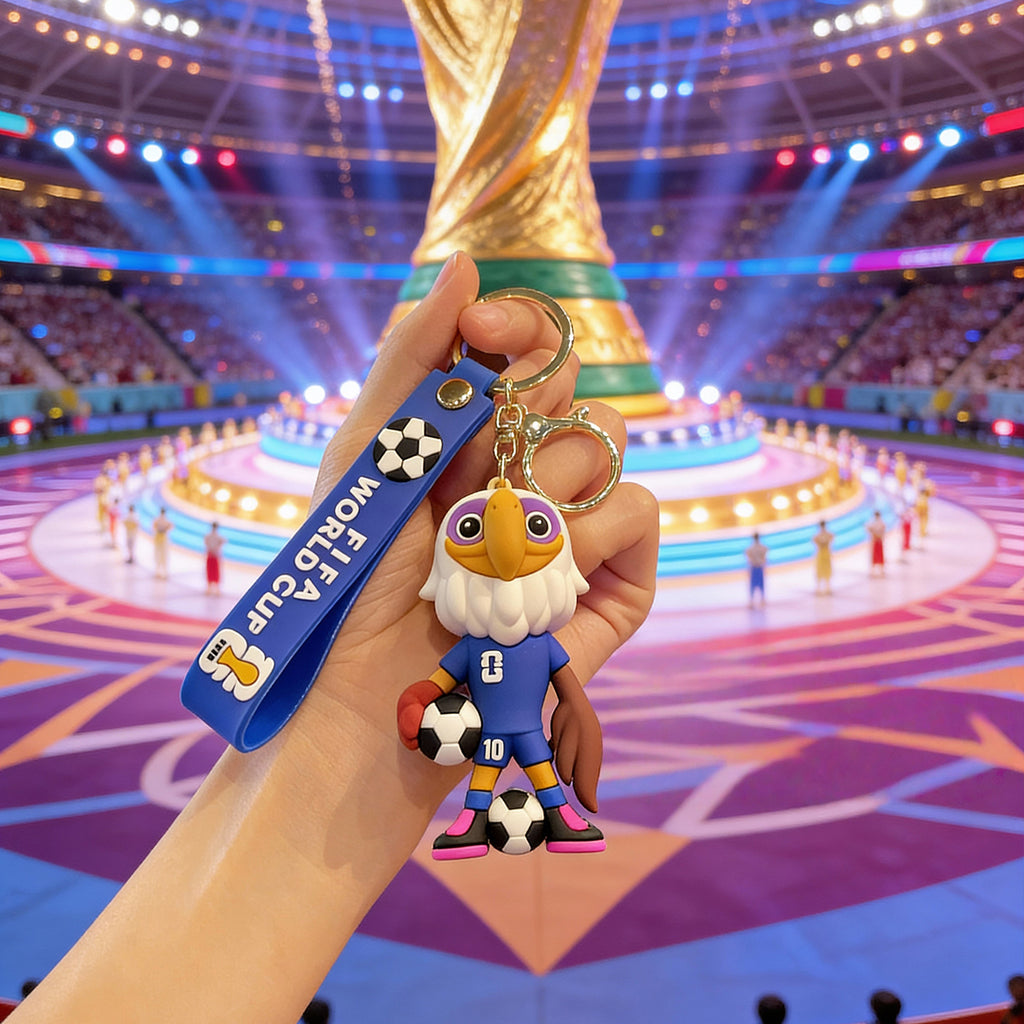 2026 USA-Canada-Mexico World Cup Mascot Keychain