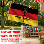 2D flat banner, 1 piece, 2026 World Cup flag banner, 3x5 feet, German flag background