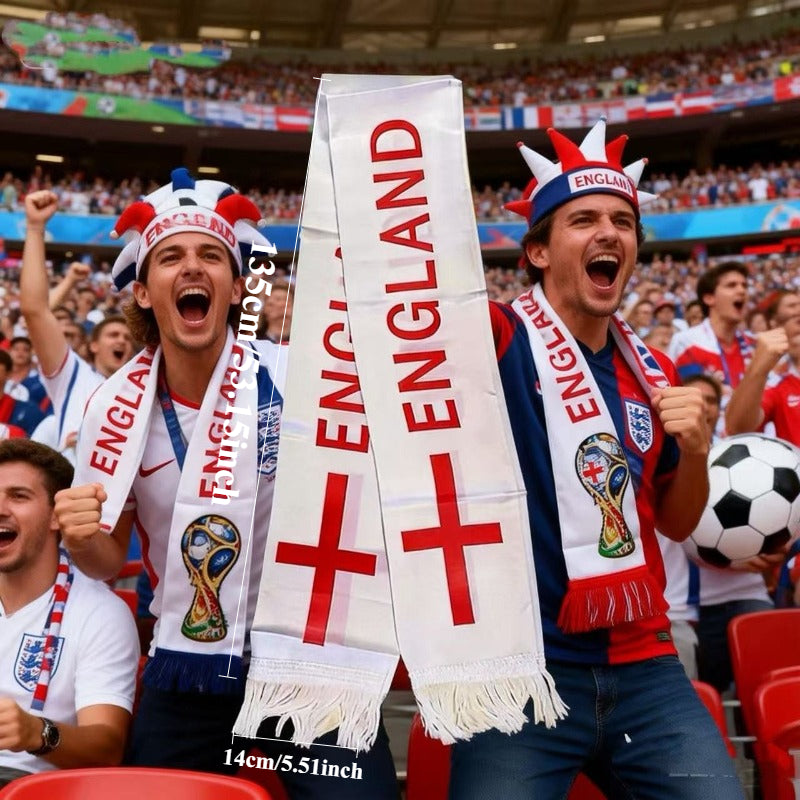 World Cup-themed cheering scarves