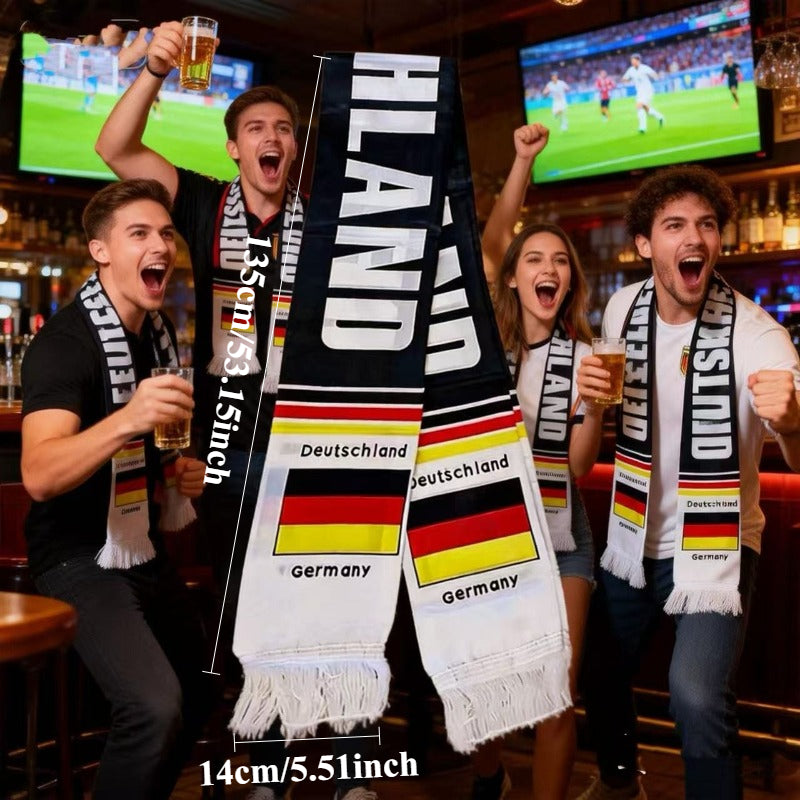 World Cup-themed cheering scarves