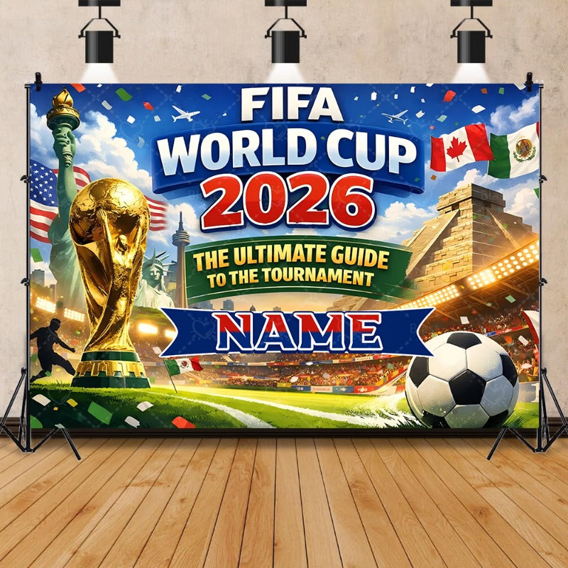 2026 USA-Canada-Mexico Theme Party Banner Backdrop Suitable for Celebration and Party Decoration