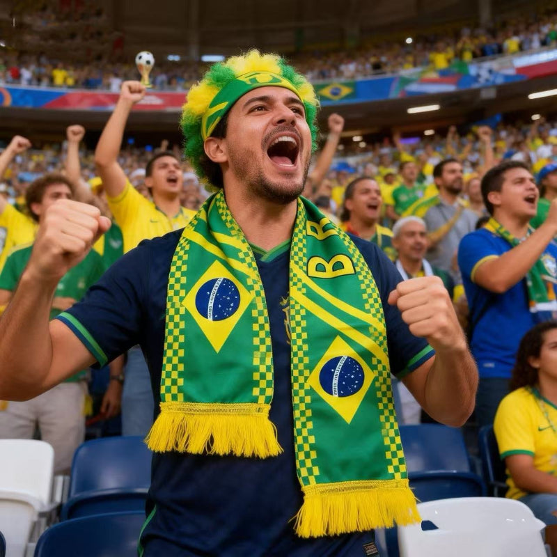 World Cup-themed cheering scarves