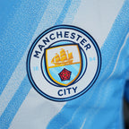 25/26 Manchester City Home Player Version Short Sleeve Jersey, Classic Blue and White Colorway