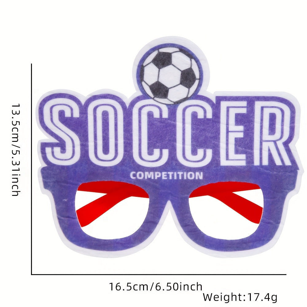 12 Pairs of World Cup Cheering Glasses: Soccer-Themed Party Decorations and Photo Props