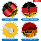 2D flat banner, 1 piece, 2026 World Cup flag banner, 3x5 feet, German flag background