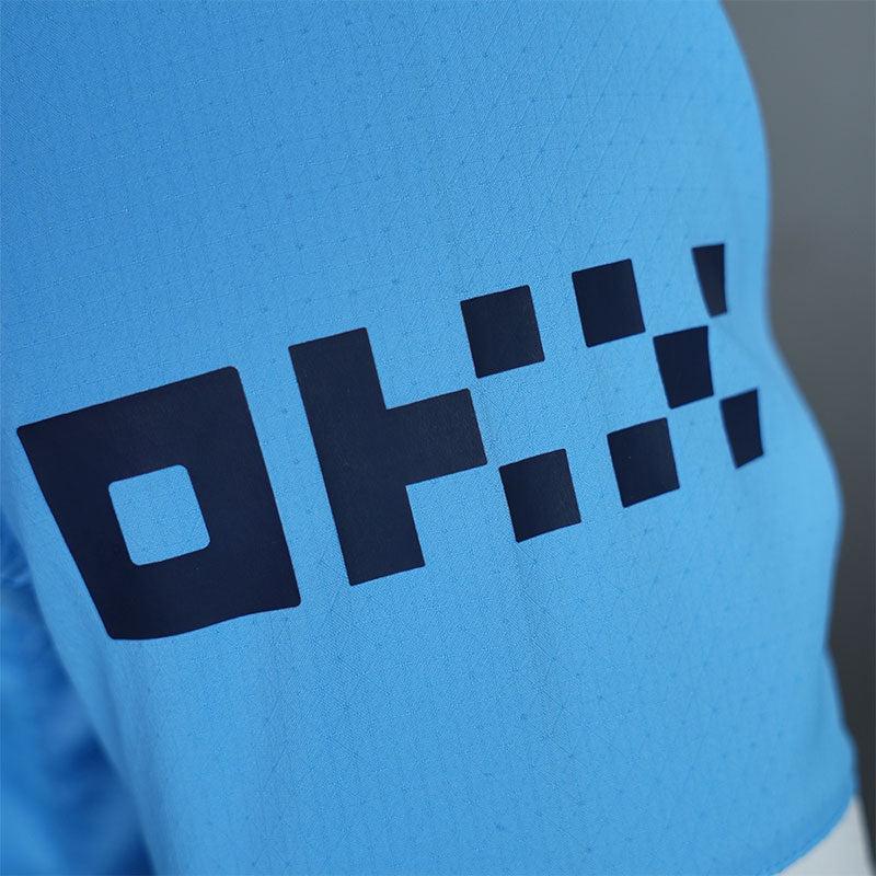 25/26 Manchester City Home Player Version Short Sleeve Jersey, Classic Blue and White Colorway