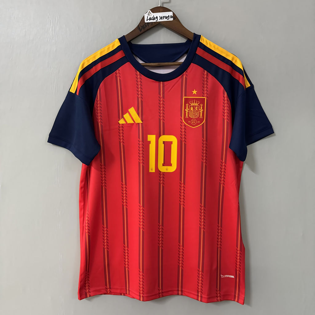 2026 FIFA World Cup Spain National Team Home FanEdition Short-Sleeve Soccer Jersey