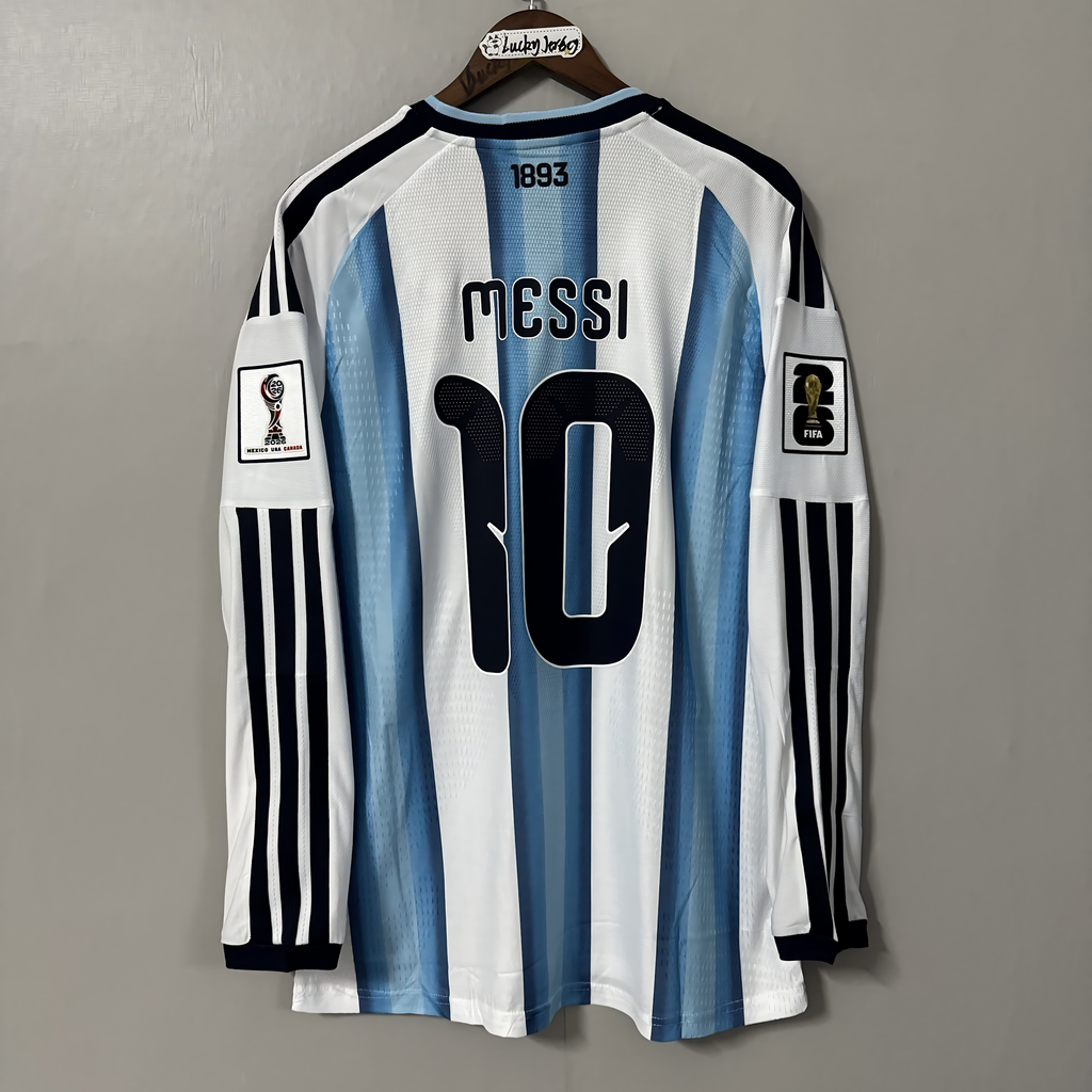 2026 FIFA World Cup Argentina National Team PlayerEdition Long-Sleeve Soccer Jersey Messi, No. 10