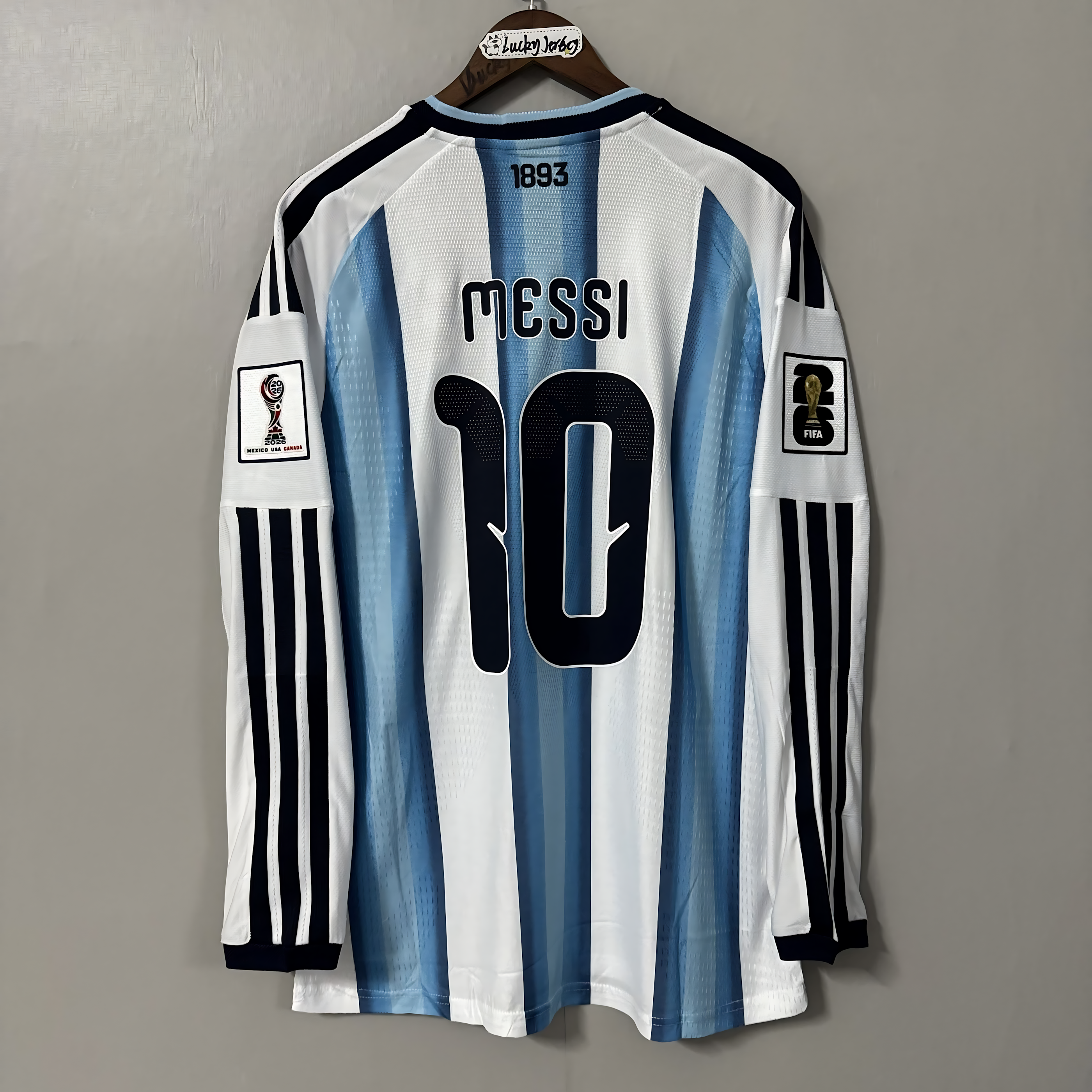 2026 FIFA World Cup Argentina National Team PlayerEdition Long-Sleeve Soccer Jersey Messi, No. 10