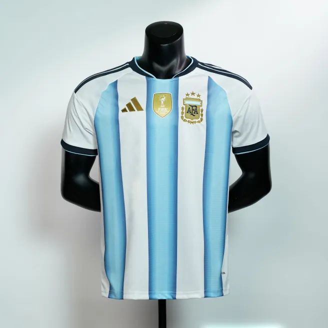 Argentina World Cup Home Player Version Jersey - Short Sleeve