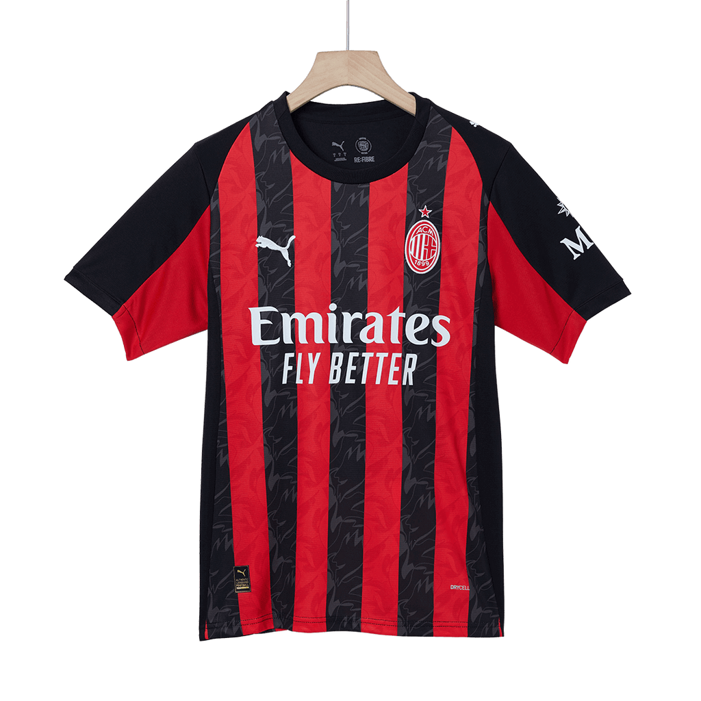 2025–2026 Season AC Milan Home Football Jersey, Short Sleeve, Red and Black Colorway