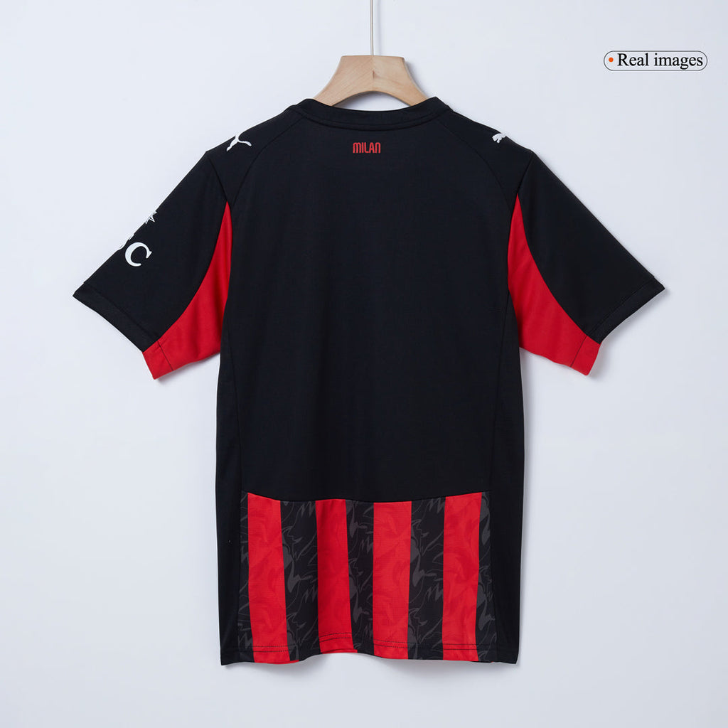 2025–2026 Season AC Milan Home Football Jersey, Short Sleeve, Red and Black Colorway
