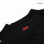 AC Milan 2025-2026 Season Home Long Sleeve Soccer Kit, Black and Red