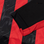 AC Milan 2025-2026 Season Home Long Sleeve Soccer Kit, Black and Red