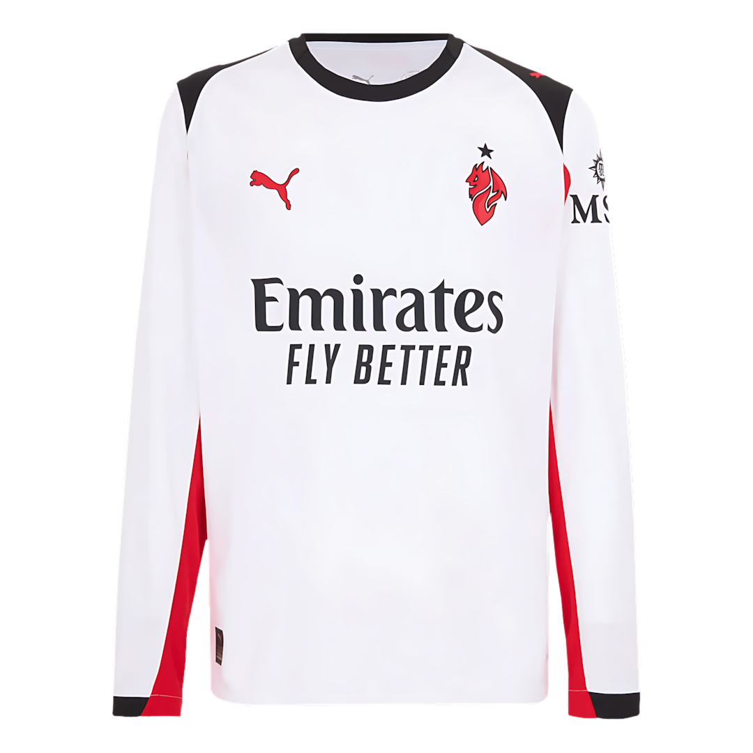 AC Milan 2025-2026 Season Away Long Sleeve Soccer Jersey, Official Apparel
