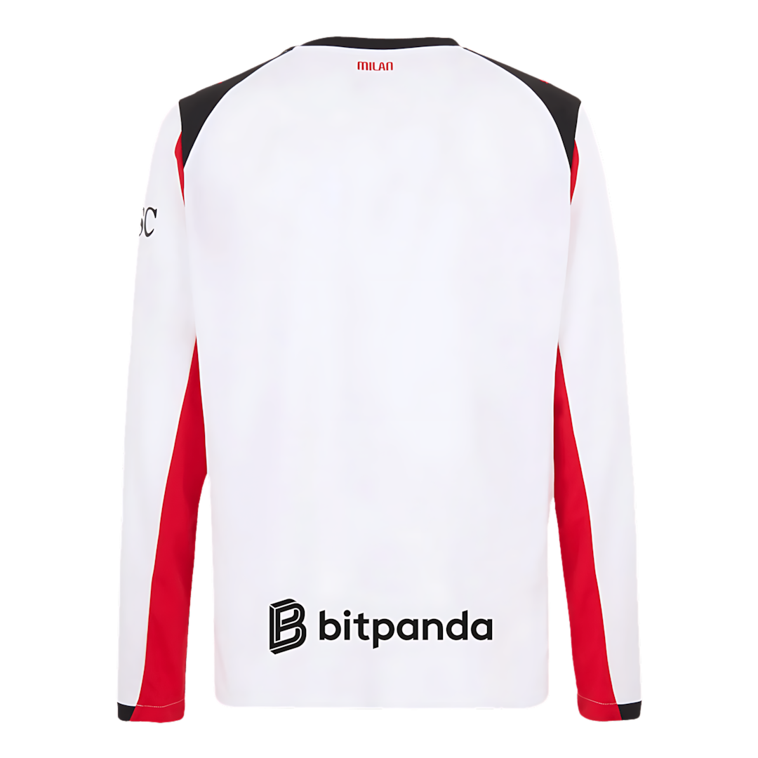 AC Milan 2025-2026 Season Away Long Sleeve Soccer Jersey, Official Apparel