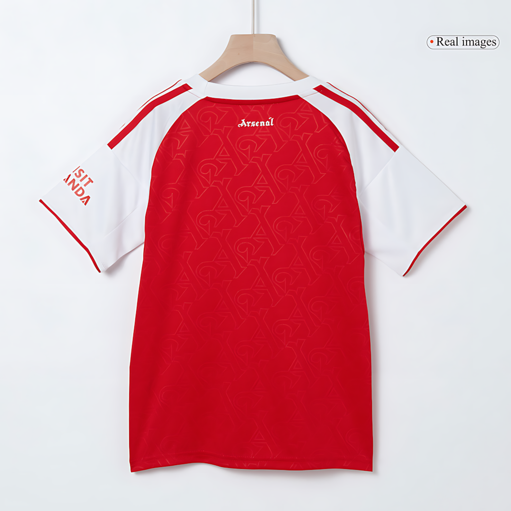 Arsenal 2025-2026 Season Away Red & White Short Football Kit, Official Apparel