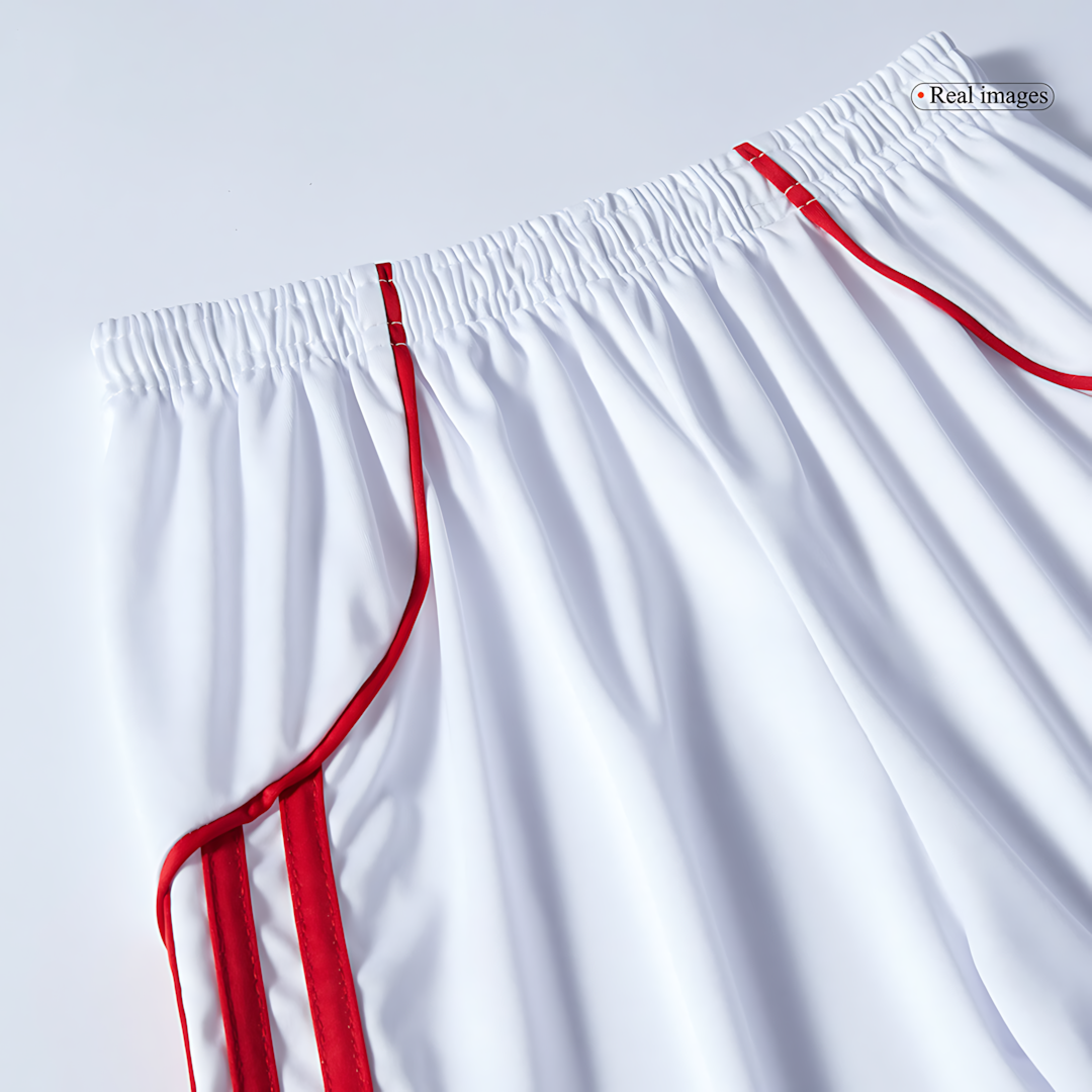 Arsenal 2025-2026 Season Away Red & White Short Football Kit, Official Apparel