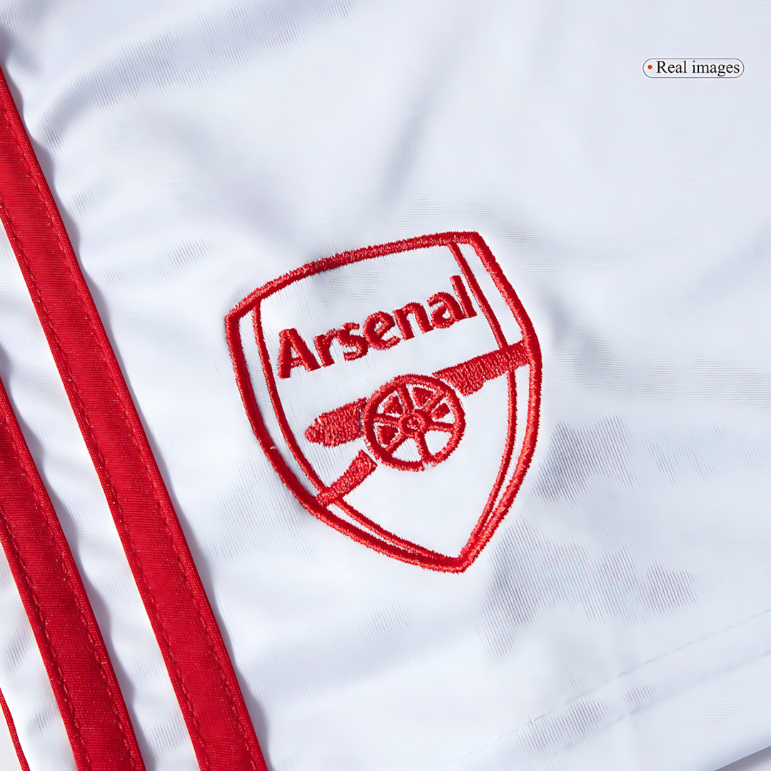 Arsenal 2025-2026 Season Away Red & White Short Football Kit, Official Apparel