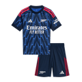 Arsenal 2025-2026 Season Away Blue Short Sleeve Football Kit, Official Apparel