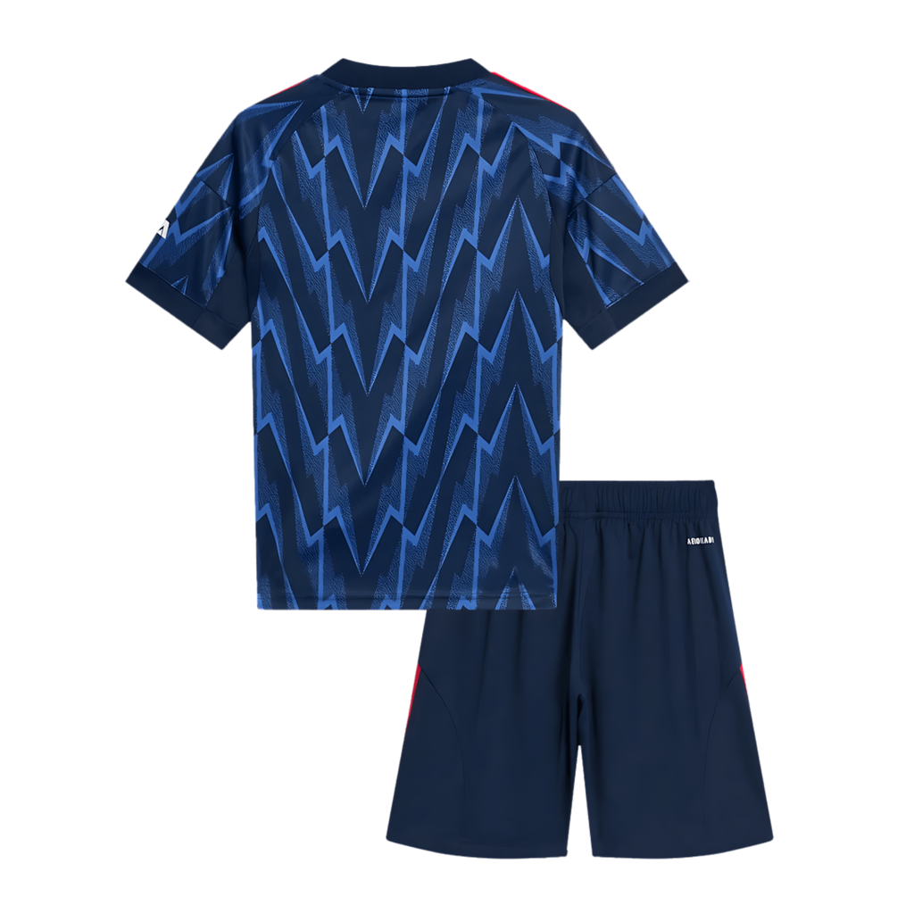 Arsenal 2025-2026 Season Away Blue Short Sleeve Football Kit, Official Apparel