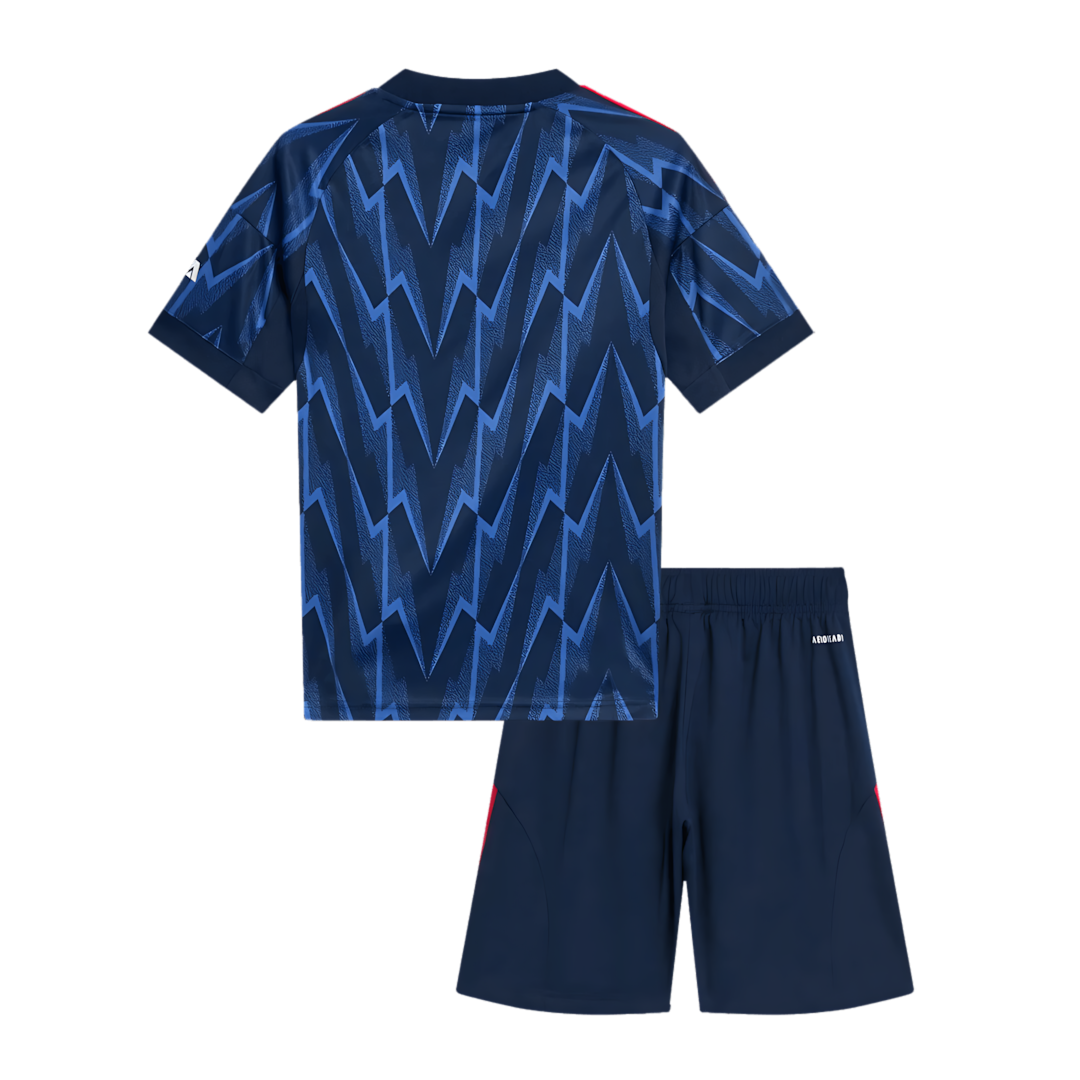 Arsenal 2025-2026 Season Away Blue Short Sleeve Football Kit, Official Apparel