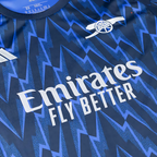 Arsenal 2025-2026 Season Away Blue Short Sleeve Football Kit, Official Apparel