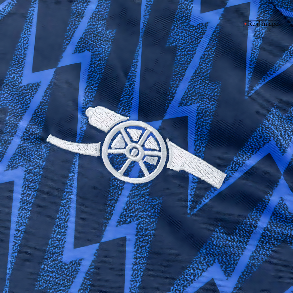 Arsenal 2025-2026 Season Away Blue Short Sleeve Football Kit, Official Apparel