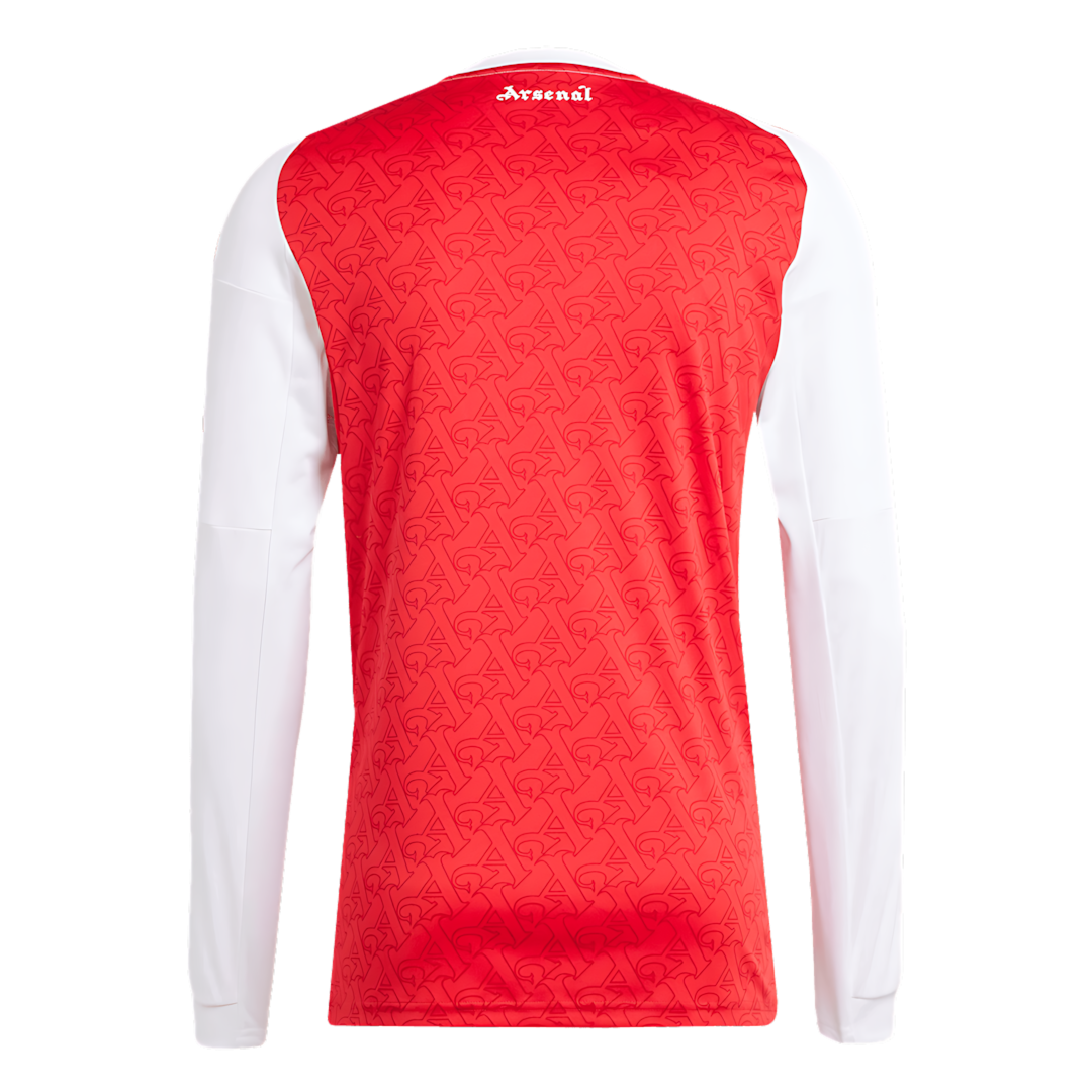 Arsenal 2025-2026 Season Home Long Sleeve Soccer Jersey, Official Apparel