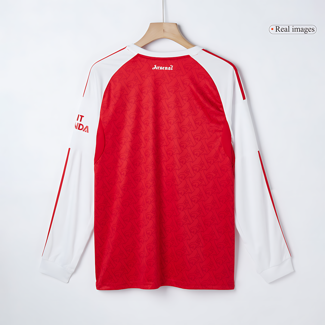 Arsenal 2025-2026 Season Home Long Sleeve Soccer Jersey, Official Apparel