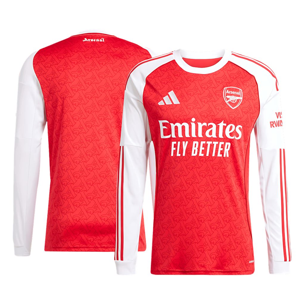 Arsenal 2025-2026 Season Home Long Sleeve Soccer Jersey, Official Apparel