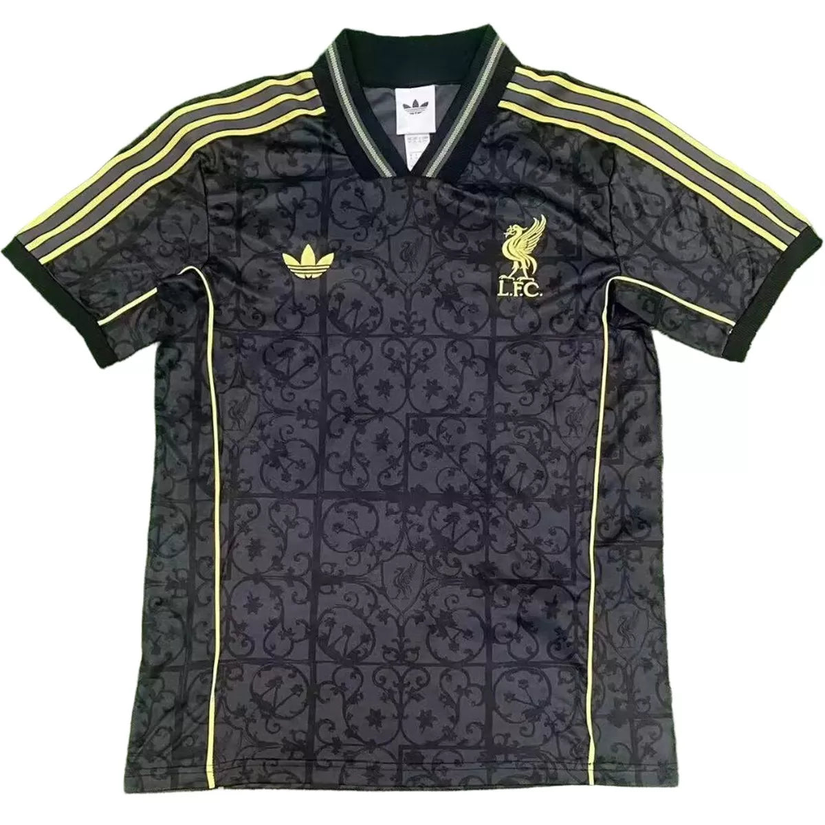 2025-2026 Liverpool Special Edition Player Version Football Jersey, Black and Gold Colorway