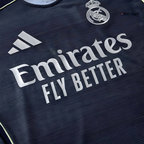25-26 Season Real Madrid Away Football Jersey Kit, Classic Black and Blue Colorway