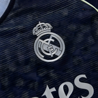 25-26 Season Real Madrid Away Football Jersey Kit, Classic Black and Blue Colorway