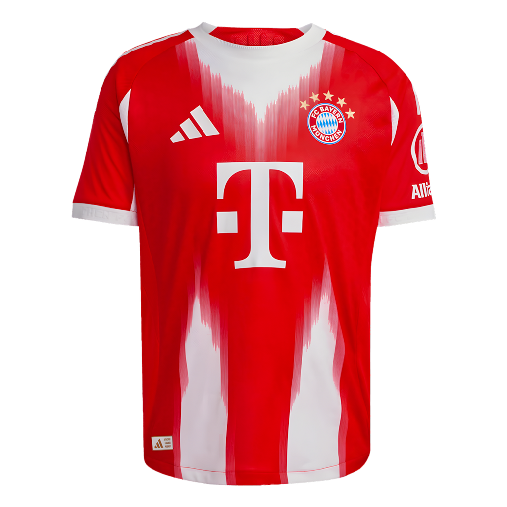 Bayern Munich 2025-26 Home Short Sleeve Football Jersey, Classic Red & White Player Version