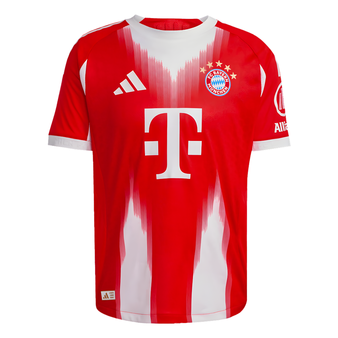 Bayern Munich 2025-26 Home Short Sleeve Football Jersey, Classic Red & White Player Version