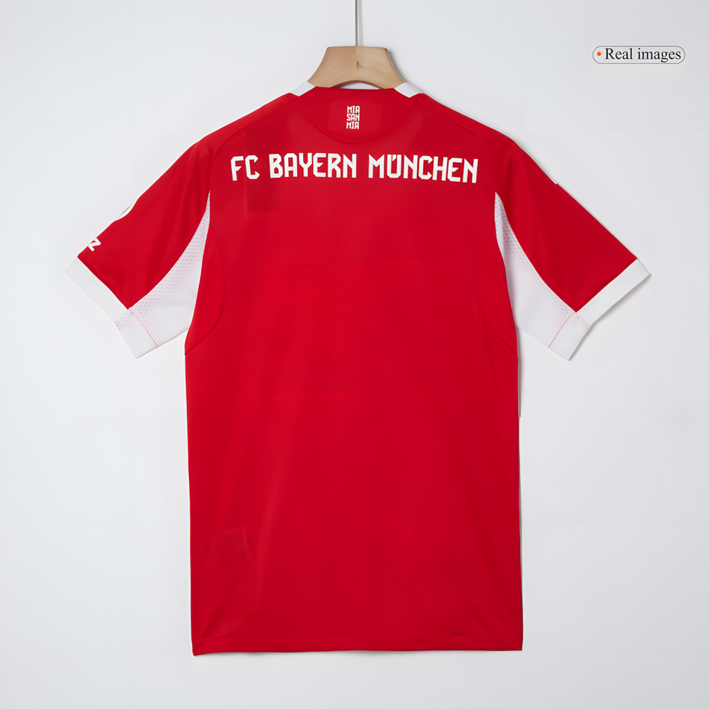 Bayern Munich 2025-26 Home Short Sleeve Football Jersey, Classic Red & White Player Version
