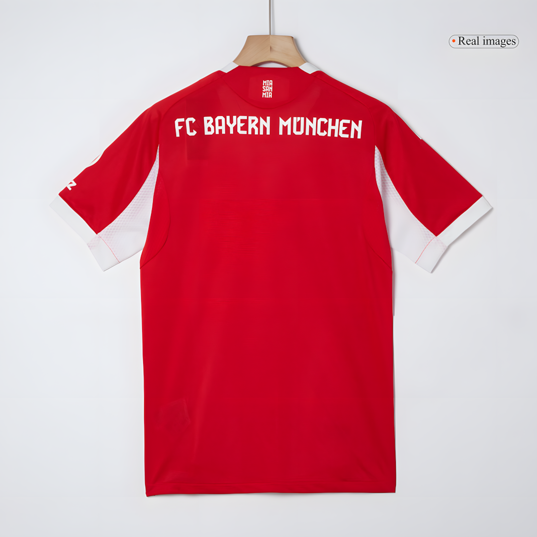 Bayern Munich 2025-26 Home Short Sleeve Football Jersey, Classic Red & White Player Version