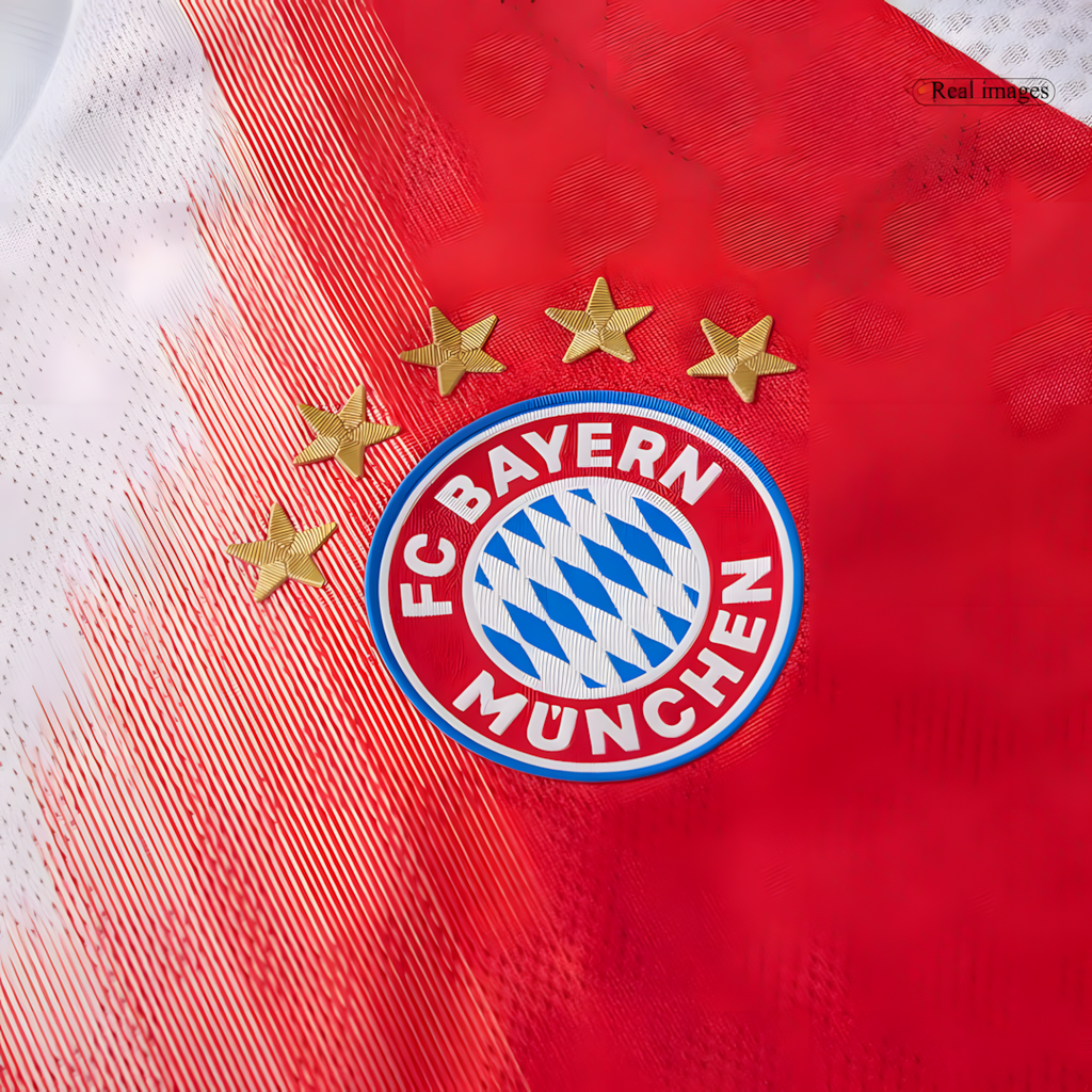 Bayern Munich 2025-26 Home Short Sleeve Football Jersey, Classic Red & White Player Version