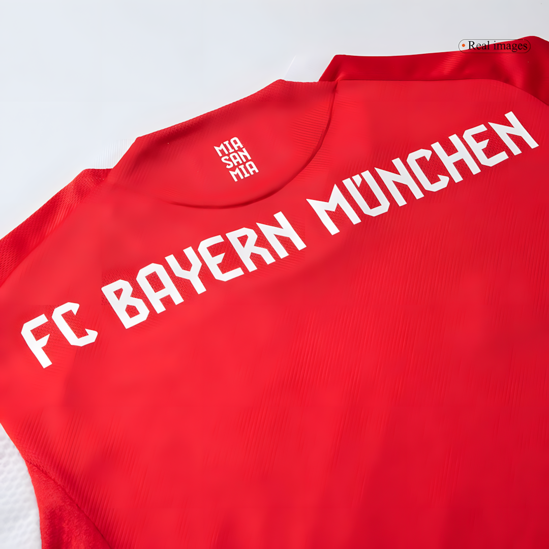 Bayern Munich 2025-26 Home Short Sleeve Football Jersey, Classic Red & White Player Version