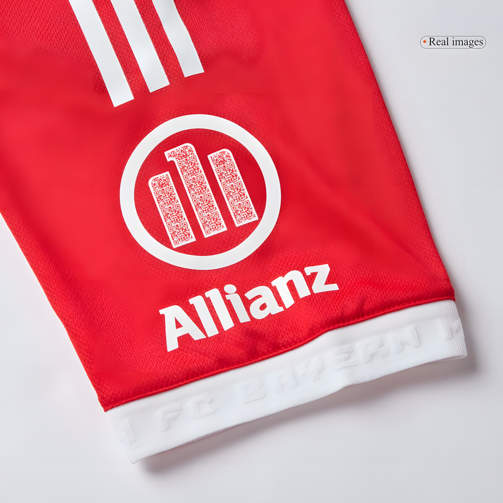 Bayern Munich 2025-26 Home Short Sleeve Football Jersey, Classic Red & White Player Version
