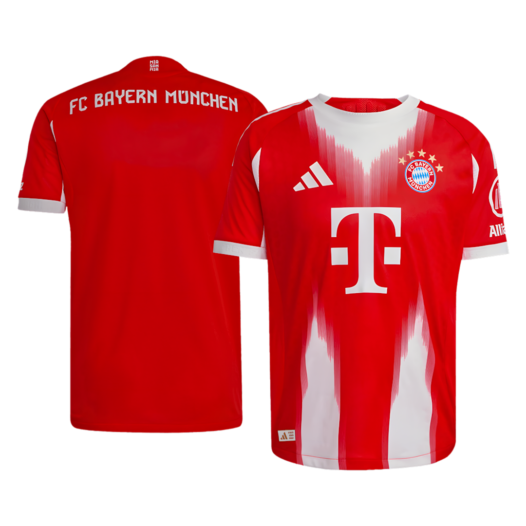Bayern Munich 2025-26 Home Short Sleeve Football Jersey, Classic Red & White Player Version