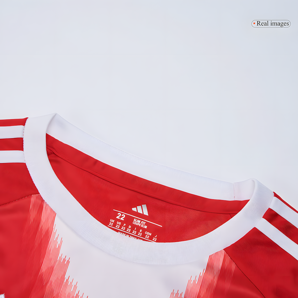 Bayern Munich 2025-2026 Home Football Jersey Set, Classic Red and White Colorway